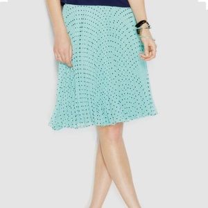 Maison Jules Pleated Polka Dot Skirt